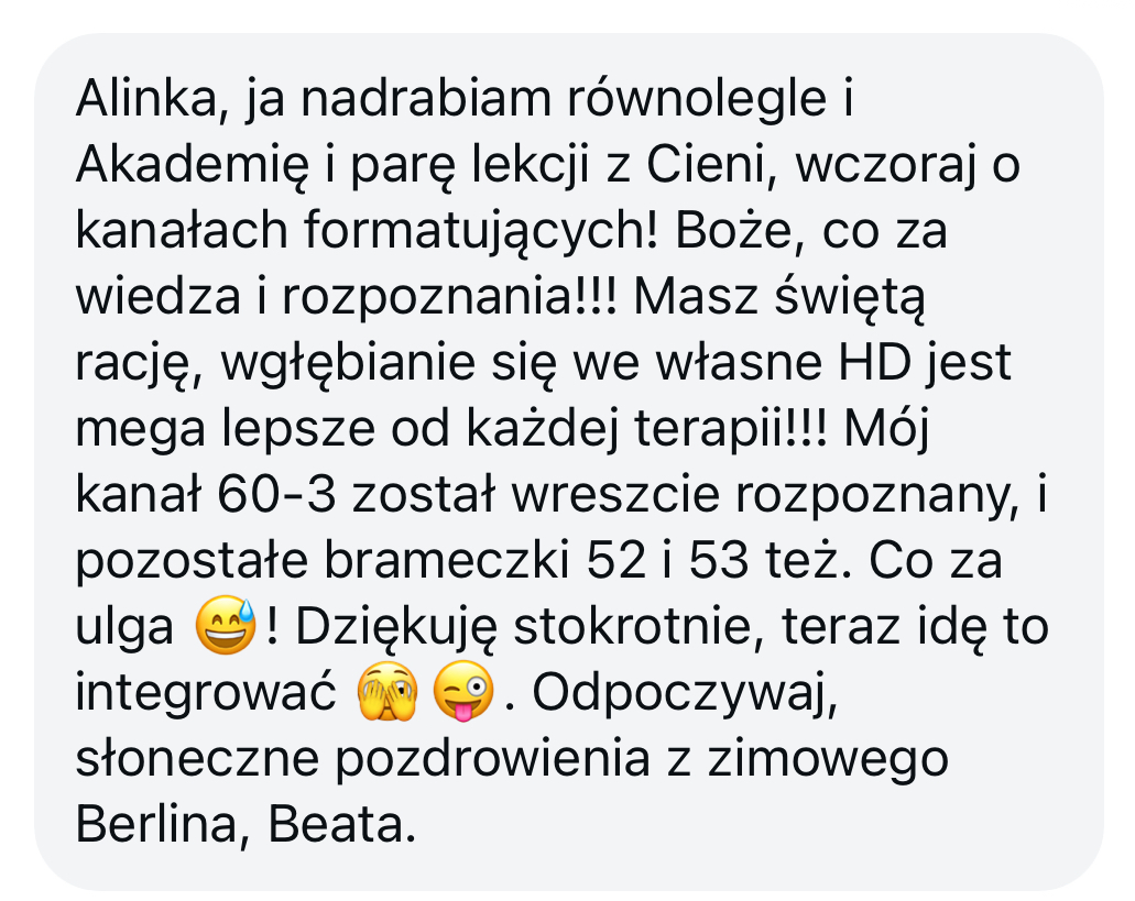 Wiadomość: co za wiedza i rozpoznania, wgłębianie się we własne HD