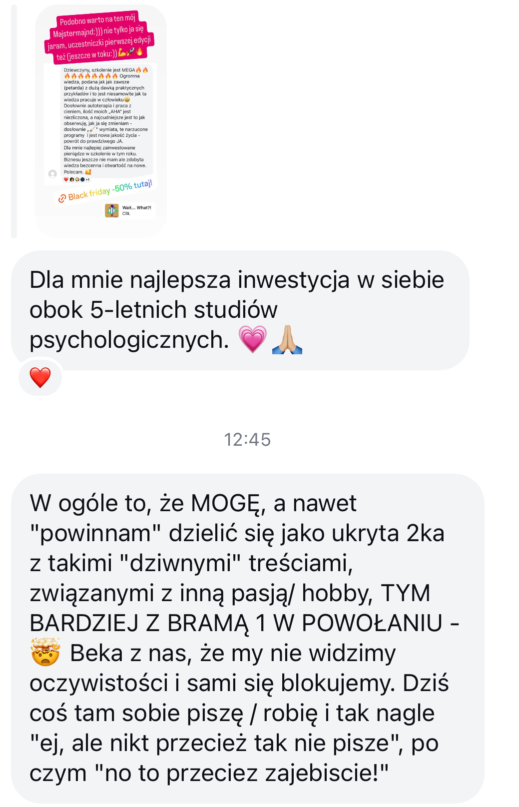 Wiadomość: najlepsza inwestycja w siebie obok studiów psychologicznych