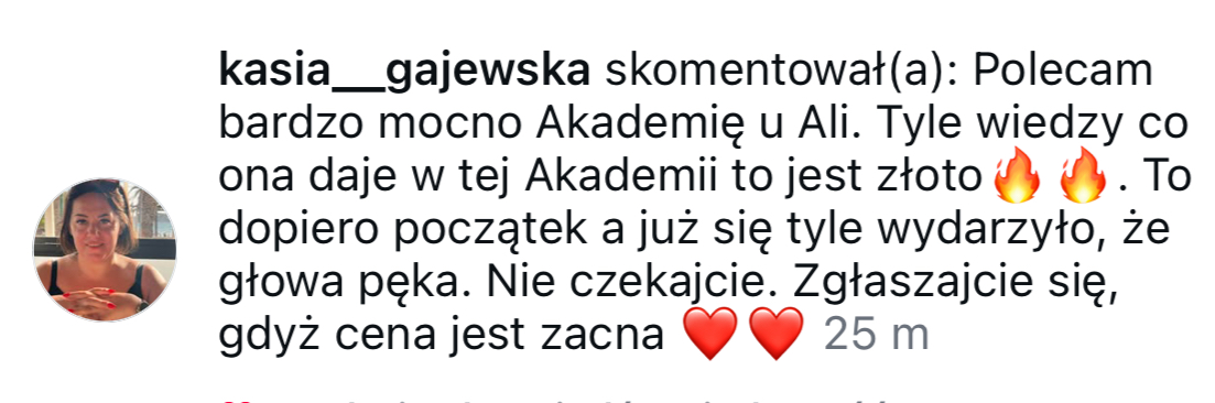 Komentarz: polecam bardzo mocno Akademię, tyle wiedzy to złoto